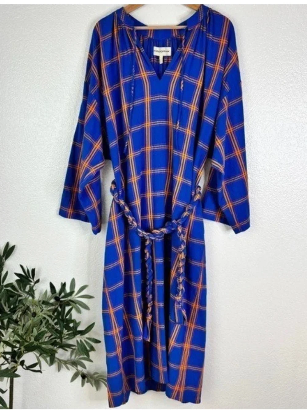 NEW! MARA HOFFMAN Lysa Cover Up Dress in Blue Multi Size S Resortwear Cruise - Picture 6 of 13
